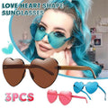 Heart Shape Sunglasses for Party and Festival - Pink - view 2