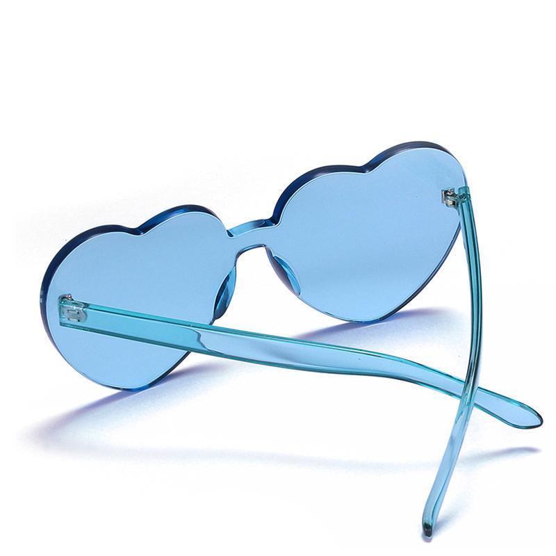 Heart Shape Sunglasses for Party and Festival - Pink - view 4