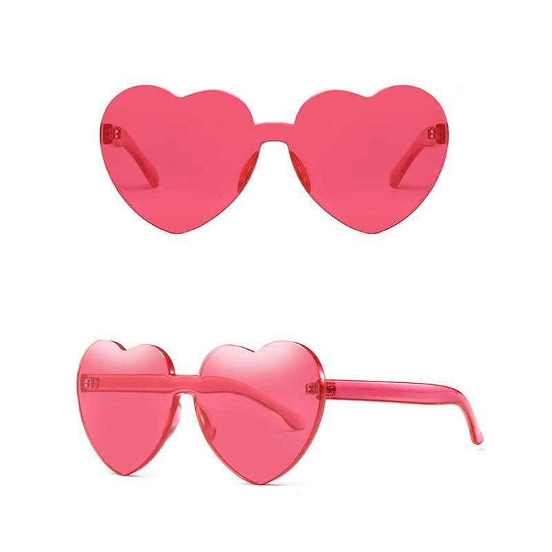 Heart Shape Sunglasses for Party and Festival - Pink - view 6