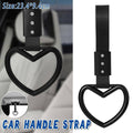 Heart Shaped Car Decorative Pull Ring, Rear Bumper Warning Ring or Interior Handle, Black