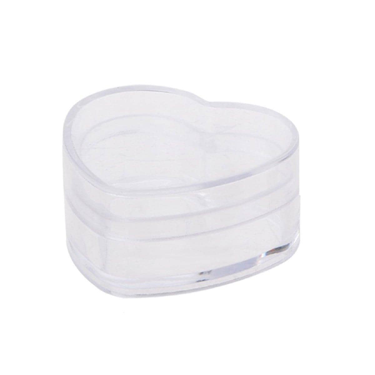 Heart Shaped Clear Plastic Gift Boxes, Pack of 20 - 3.7 x 6.5 x 5 cm