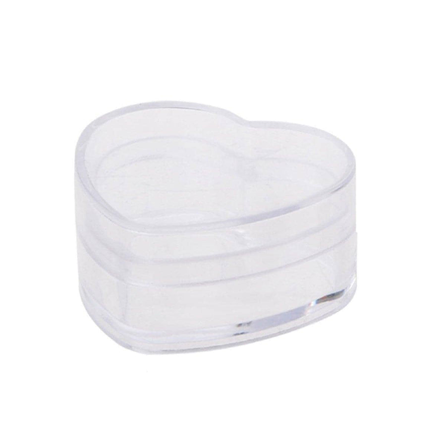 Heart Shaped Clear Plastic Gift Boxes, Pack of 20 - 3.7 x 6.5 x 5 cm