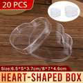 Heart Shaped Clear Plastic Gift Boxes, Pack of 20 - 3.7 x 6.5 x 5 cm - view 2