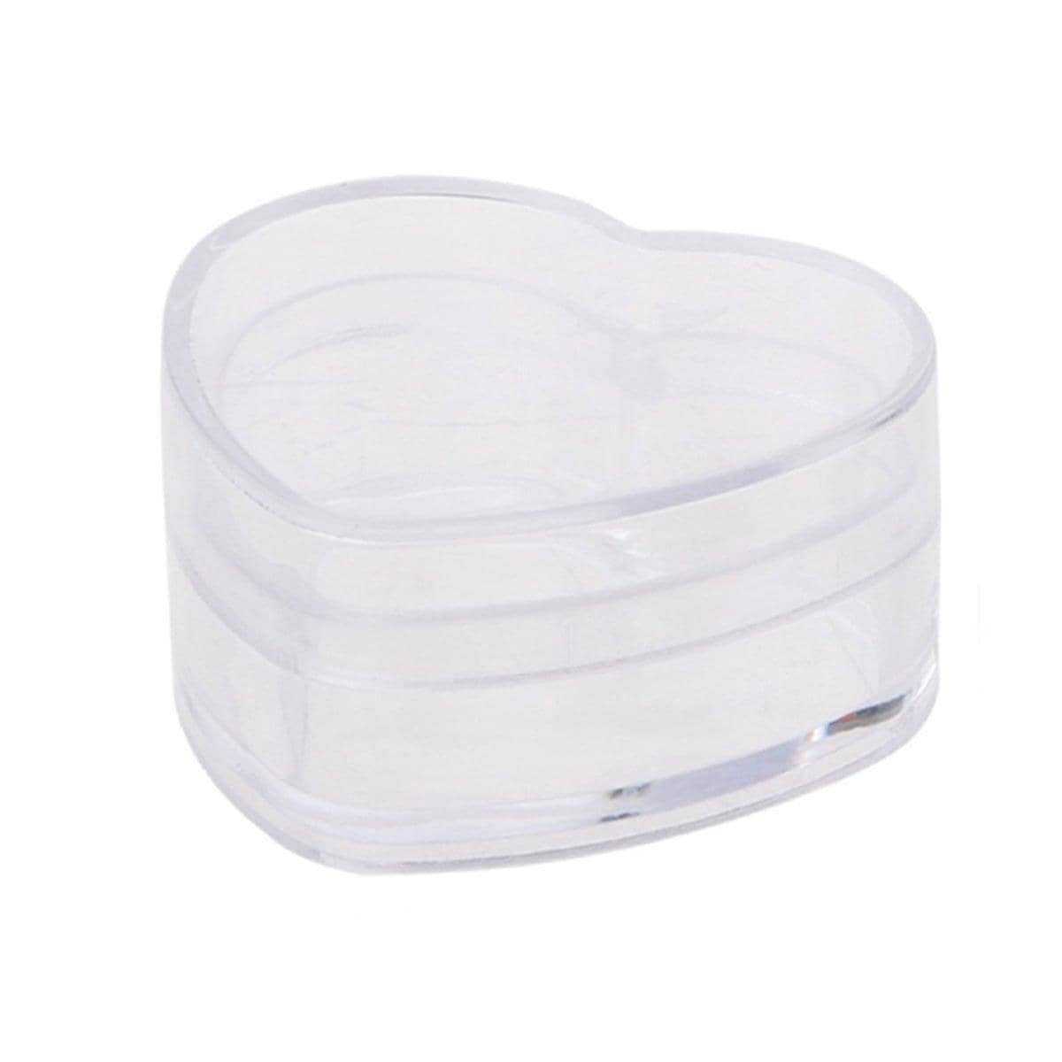 Heart Shaped Clear Plastic Gift Boxes, Pack of 20 - 4.6 x 8 x 7 cm