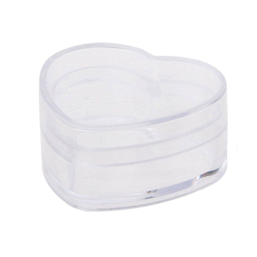 Heart Shaped Clear Plastic Gift Boxes, Pack of 20 - 4.6 x 8 x 7 cm