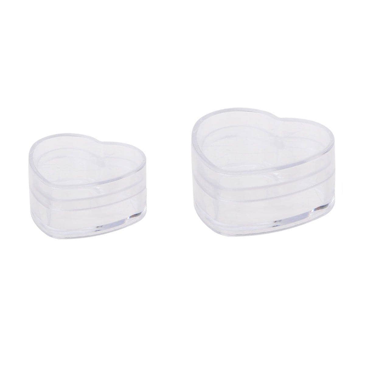 Heart Shaped Clear Plastic Gift Boxes, Pack of 20 - 4.6 x 8 x 7 cm - view 3