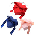 Heart Shaped Gift Box with Satin Ribbon, 21 x 23 x 10 cm - Blue - view 4