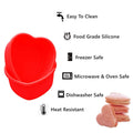 Heart Shaped Silicone Cake Moulds, Set of 4, 2 Sizes - Red - view 5