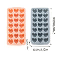 Heart Shaped Silicone Ice Cube Tray Set - 21 Grids, Pink and Blue, Food Grade - view 3