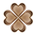 Heart Shaped Solid Wood Serving Tray Set of 4 for Candy, Nuts and Dried Fruit - view 2