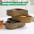 Heart Shaped Solid Wood Serving Tray Set of 4 for Candy, Nuts and Dried Fruit - view 4