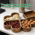 Heart Shaped Solid Wood Serving Tray Set of 4 for Candy, Nuts and Dried Fruit - view 5