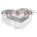Heart Shaped Stainless Steel Cake Mould Set, 10 cm, 15 cm and 20 cm, Pack of 3 - view 3