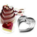 Heart Shaped Stainless Steel Cake Mould Set, 10 cm, 15 cm and 20 cm, Pack of 3 - view 5