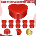 Heart Shaped Tinplate Gift Boxes, Pack of 10 - Medium 9 x 9 x 4.5cm - view 5