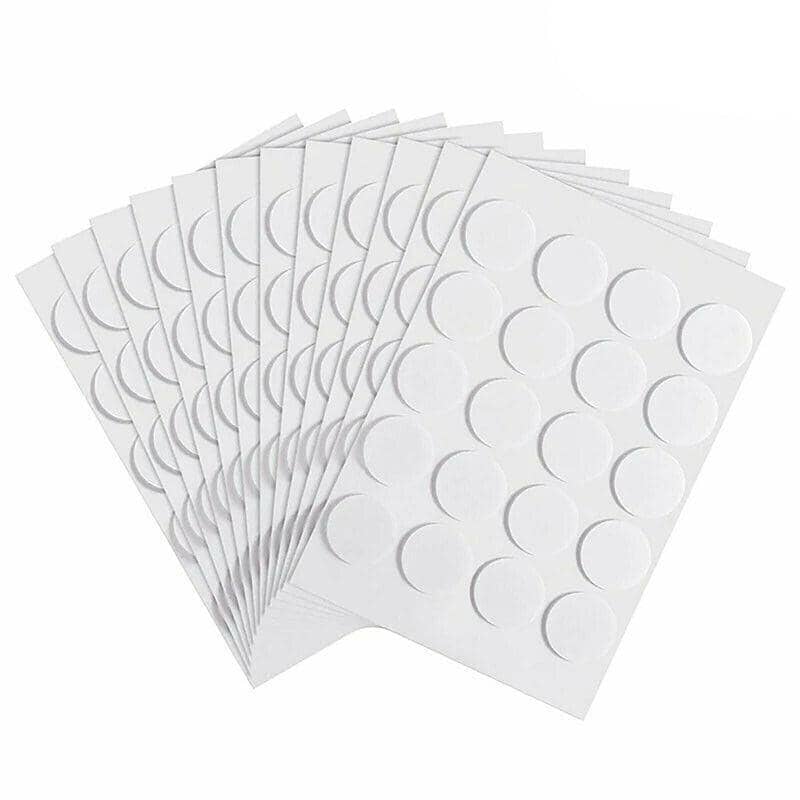 Heat-Resistant Double-Sided Candle Wick Stickers, Pack of 100 - White