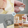 Heat-Resistant Double-Sided Candle Wick Stickers, Pack of 100 - White - view 5