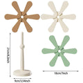 Heat Resistant Folding Silicone Coasters with Christmas Tree Stand - Cream, Sage and Tan - view 3