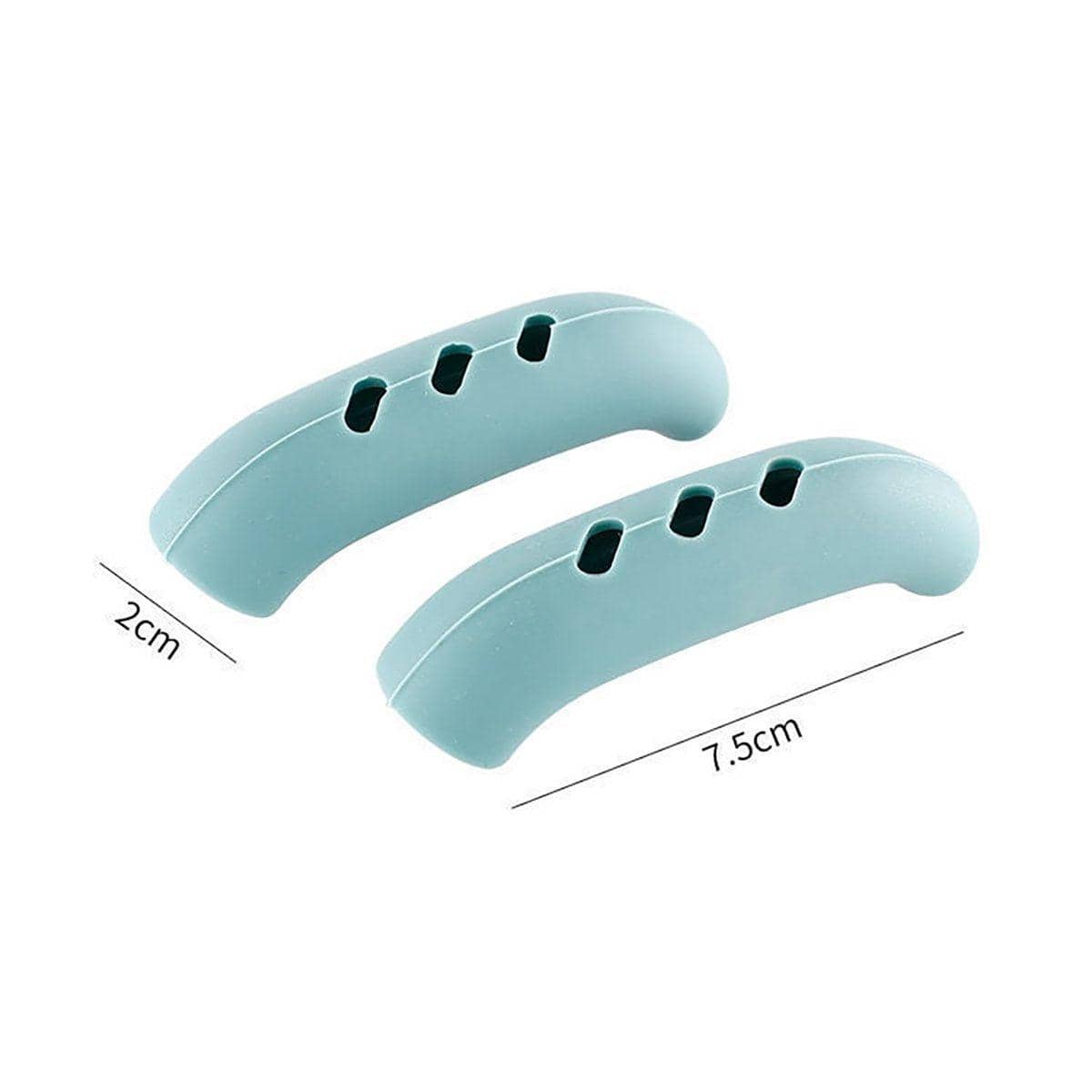 Heat Resistant Silicone Pan Handle Covers, Pack of 2 - Teal Green - view 4