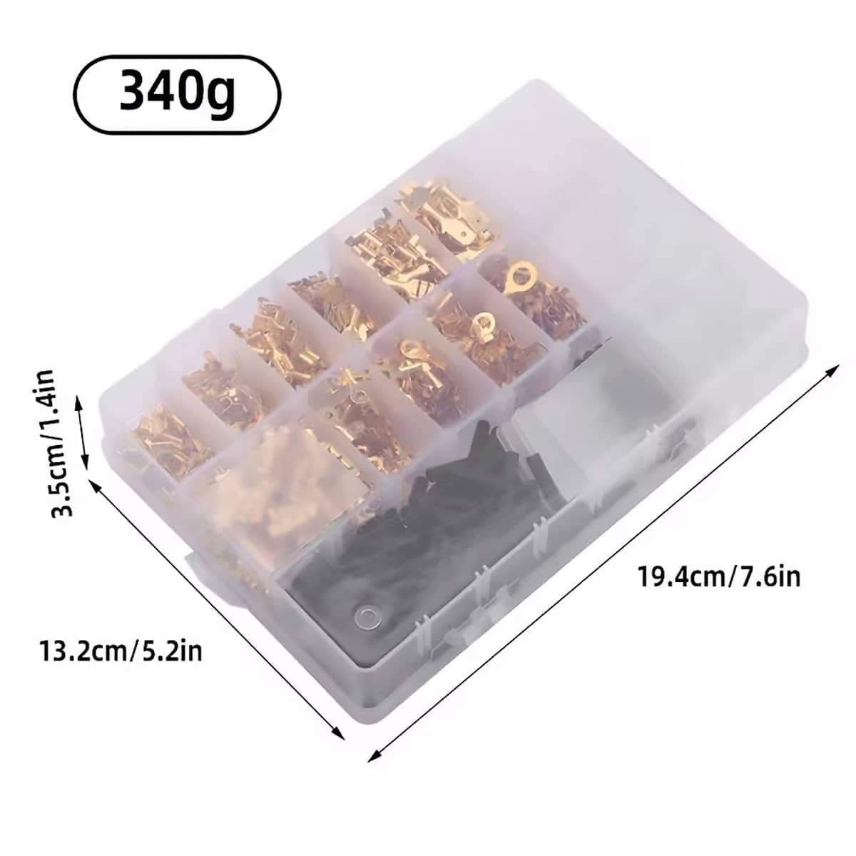 Heat Shrink Butt Connectors and Insulated Crimp Terminal Set of 1050 with Storage Box - view 3