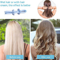 Heatless Curling Rod Headband Lazy Curler No Heat Curls Ribbon Hair Curlers - Sky Blue - view 3