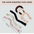 Heatless Hair Curling Rods, Satin-Wrapped Foam Set of 6 - Multicolour - view 4