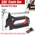 Heavy Duty 3-In-1 Staple Gun for Upholstery and DIY - Black and Silver