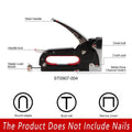 Heavy Duty 3-In-1 Staple Gun for Upholstery and DIY - Black and Silver - view 3