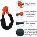 Heavy Duty 55 cm Soft Shackle Recovery Rope, 16 Tonne Breaking Load - Blue - view 4