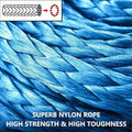 Heavy Duty 55 cm Soft Shackle Recovery Rope, 16 Tonne Breaking Load - Blue - view 5