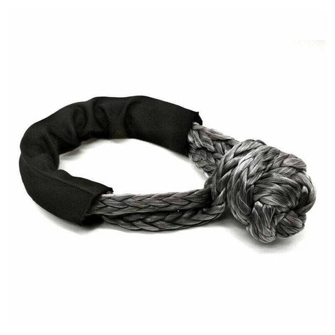 Heavy Duty 55 cm Soft Shackle Recovery Rope, 16 Tonne Breaking Load - Grey