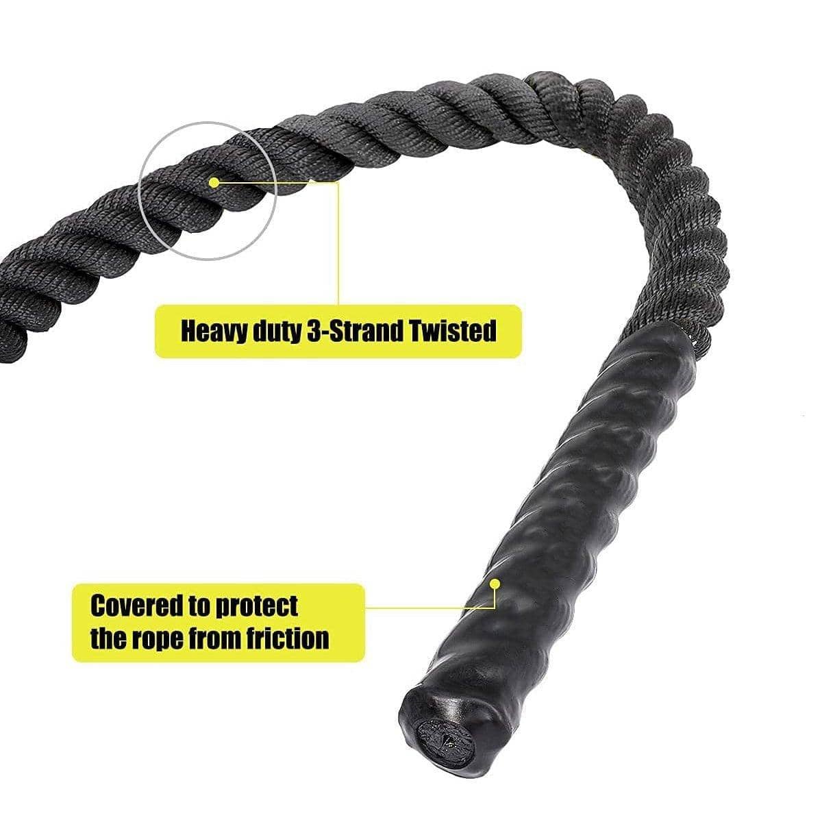 Heavy Duty Battle Rope for Strength Training - 12m Length, 50mm Diameter - view 5