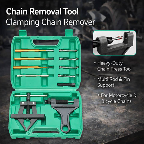 Heavy Duty Bicycle and Motorcycle Chain Breaker and Cutter Repair Tool Set