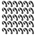 Heavy Duty Black Plastic Luggage Net Hooks - Pack of 30