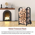 Heavy Duty Firewood Storage Rack with Fireplace Tools - view 4