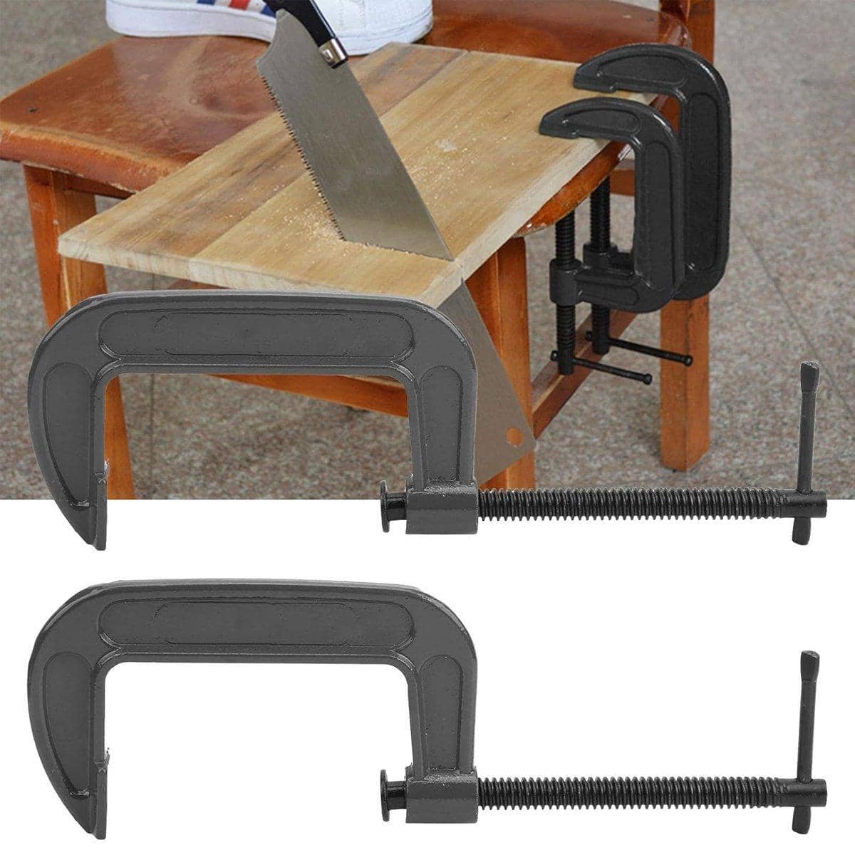 Heavy Duty G Clamp for Woodworking - 2 Inch (5.1 cm), Max Opening 55 mm - view 5