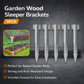 Heavy Duty Galvalume Steel Sleeper Brackets, Pack of 5 with 30 Screws