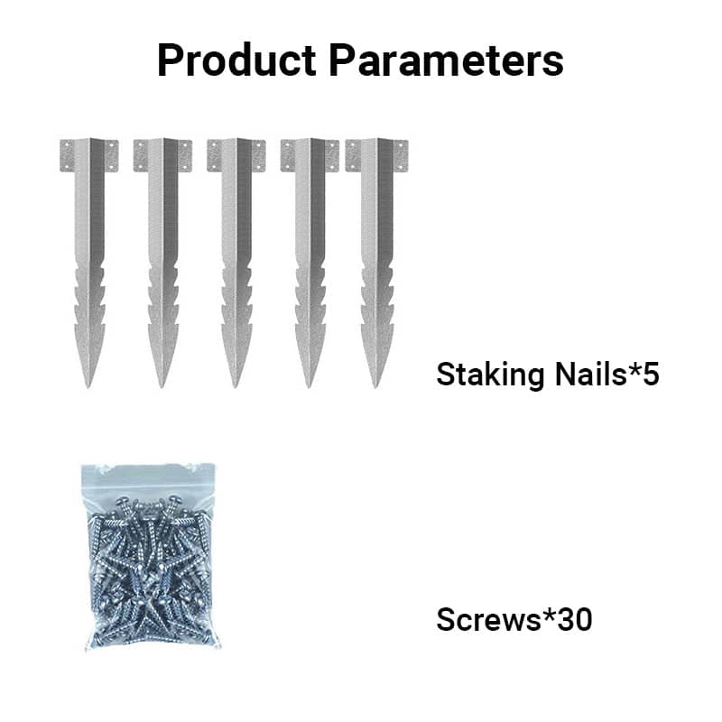 Heavy Duty Galvalume Steel Sleeper Brackets, Pack of 5 with 30 Screws - view 3