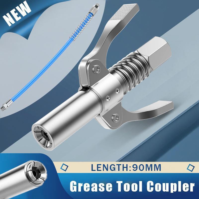 Heavy Duty Grease Gun Coupler with Quick Lock and Double Handle