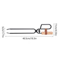 Heavy Duty Iron Fire Tongs for BBQ and Camping, 46.5 cm Long - view 3