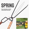 Heavy Duty Iron Fire Tongs for BBQ and Camping, 46.5 cm Long - view 4