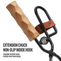 Heavy Duty Iron Fire Tongs for BBQ and Camping, 46.5 cm Long - view 5