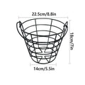 Heavy Duty Iron Golf Ball Basket 50 Ball Range Carrier with Handle in Black - view 3