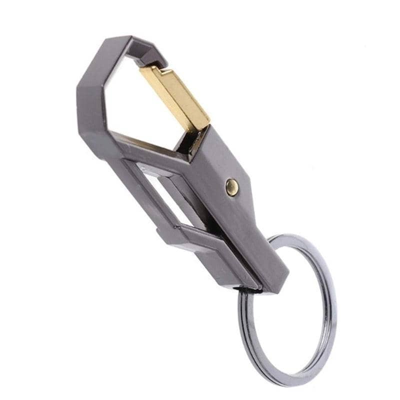 Heavy Duty Metal Car Key Ring with Alloy Belt Clip and Keychain Holder - view 5