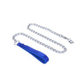 Heavy Duty Metal Chain Dog Lead with Padded Handle, 120cm - Blue