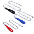 Heavy Duty Metal Chain Dog Lead with Padded Handle, 120cm - Red - view 3