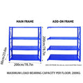 Heavy Duty Metal Storage Shelving Unit - Add-On Frame, 1 Column - view 4