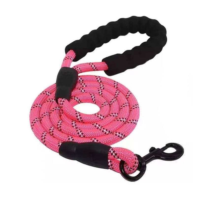 Heavy Duty Nylon Dog Leash with Padded Handle, 1.5 m - Pink