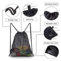 Heavy Duty Nylon Mesh Drawstring Bag for Gym and Beach - Black, Pack of 4 - view 5