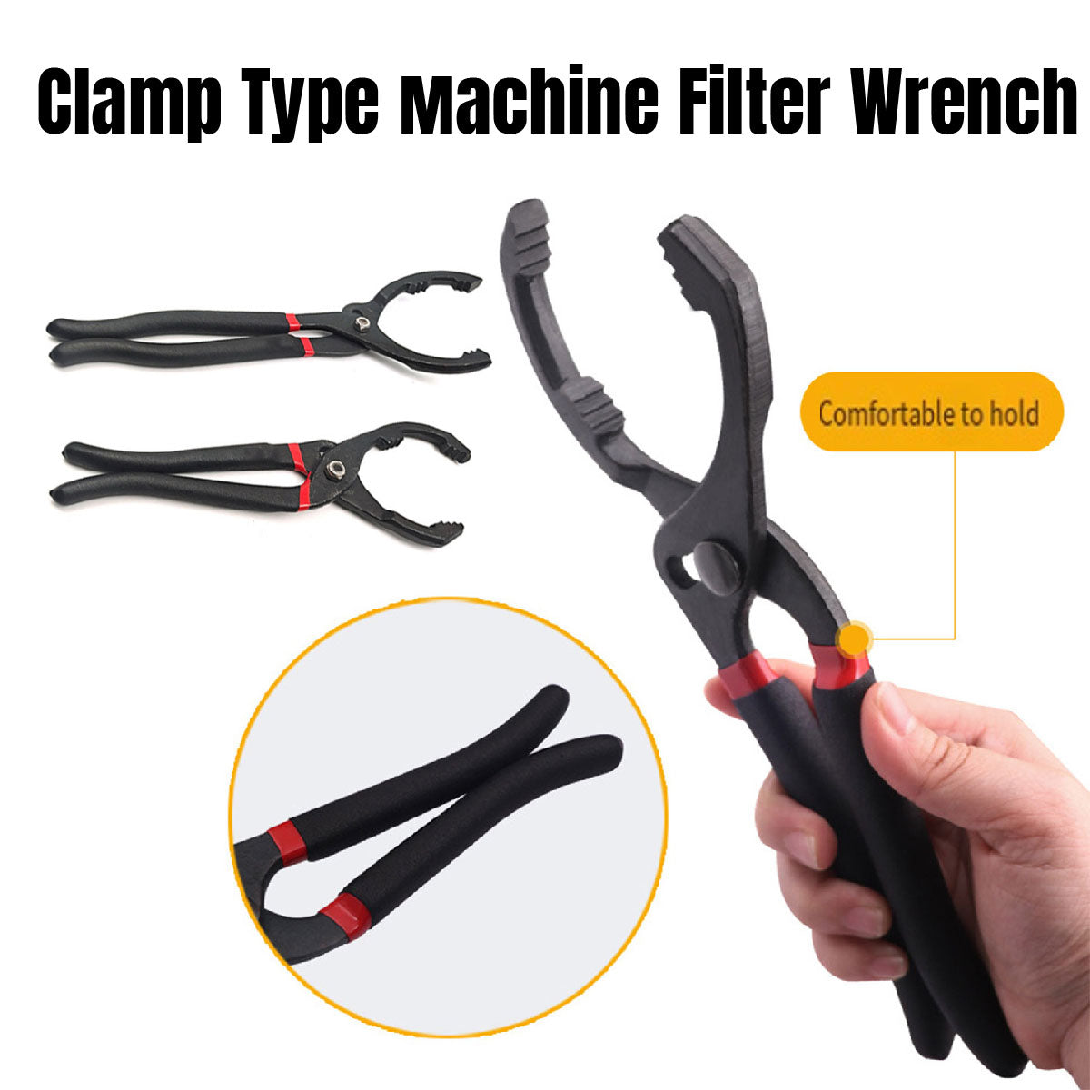 Heavy Duty Oil Filter Pliers Wrench for Car Repair - 10 Inch (25cm) - view 2